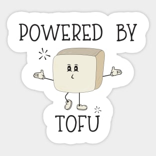 Powered By Tofu - Funny Food Sticker